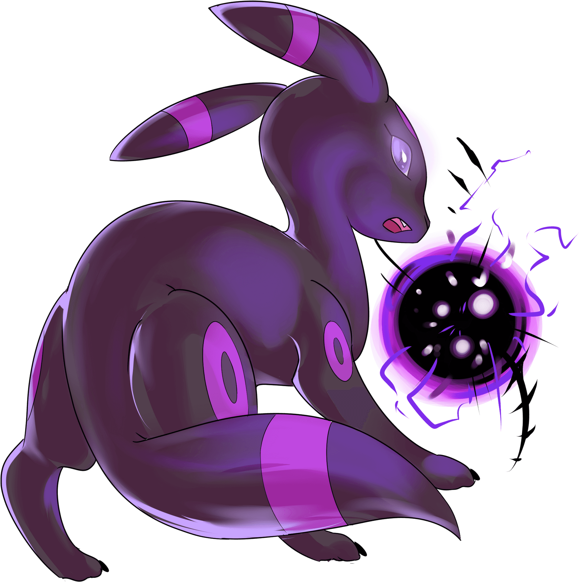 Shiny Umbreon With Energy Ball PNG