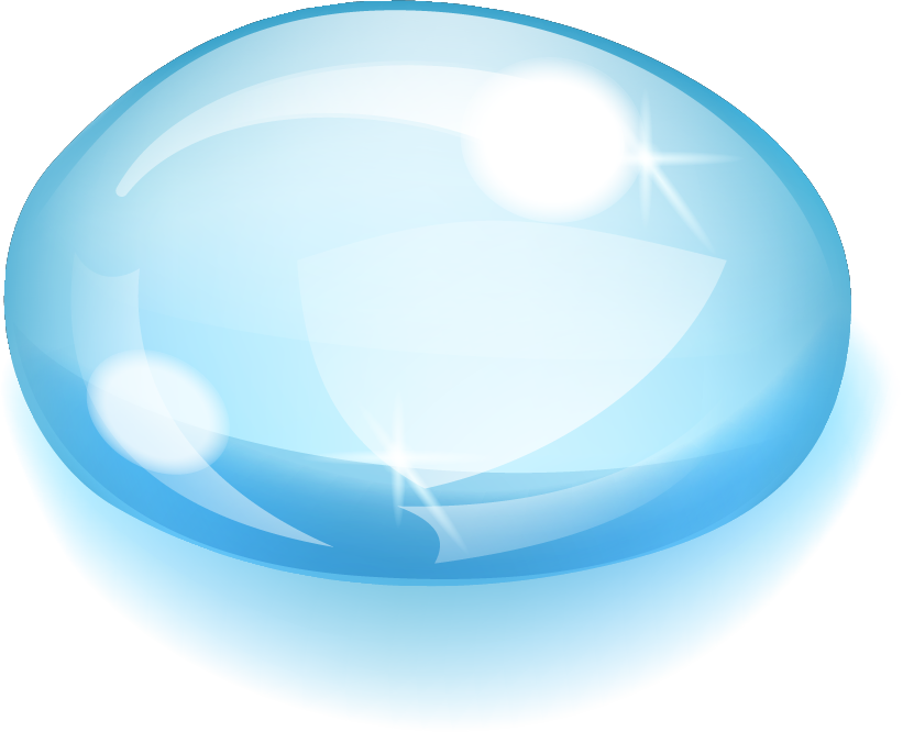 Shiny Water Bubble Graphic PNG