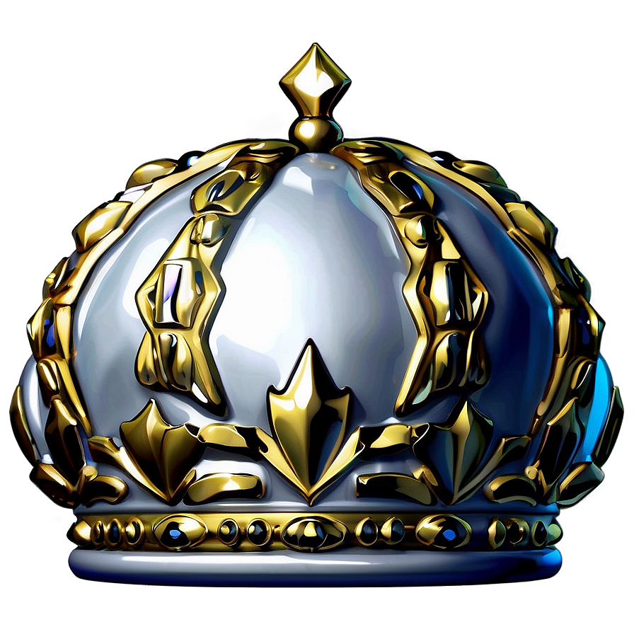Shiny White Crown Emblem Png Njl22 PNG