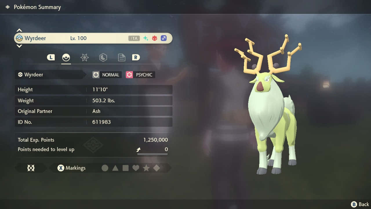 Shiny Wyrdeer Stats Picture