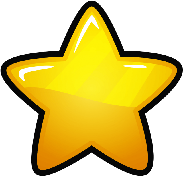 Shiny Yellow Star Clipart PNG