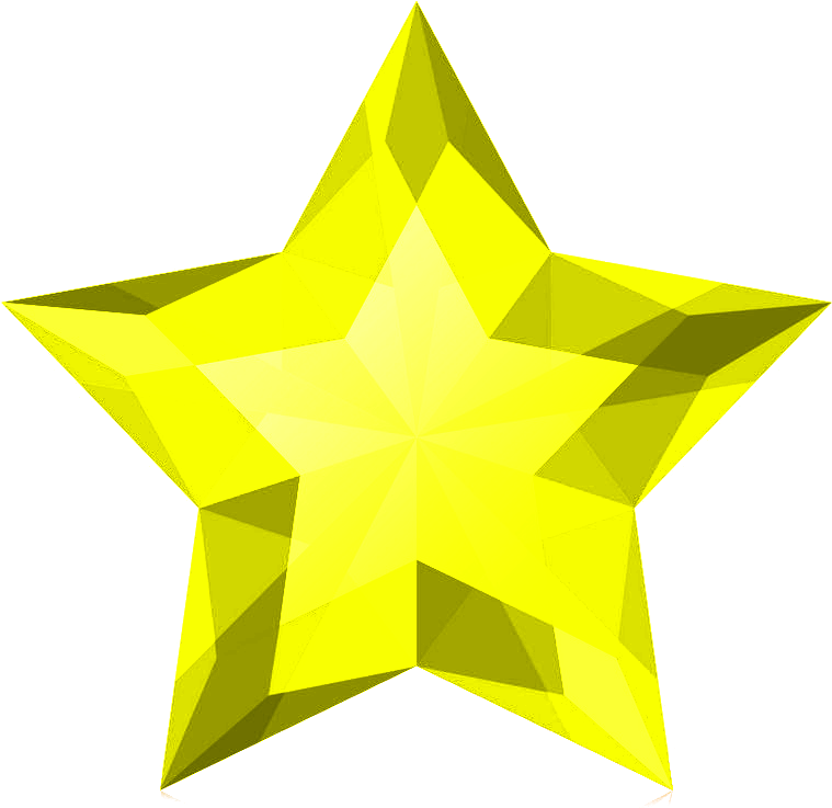 Shiny Yellow Star Graphic PNG