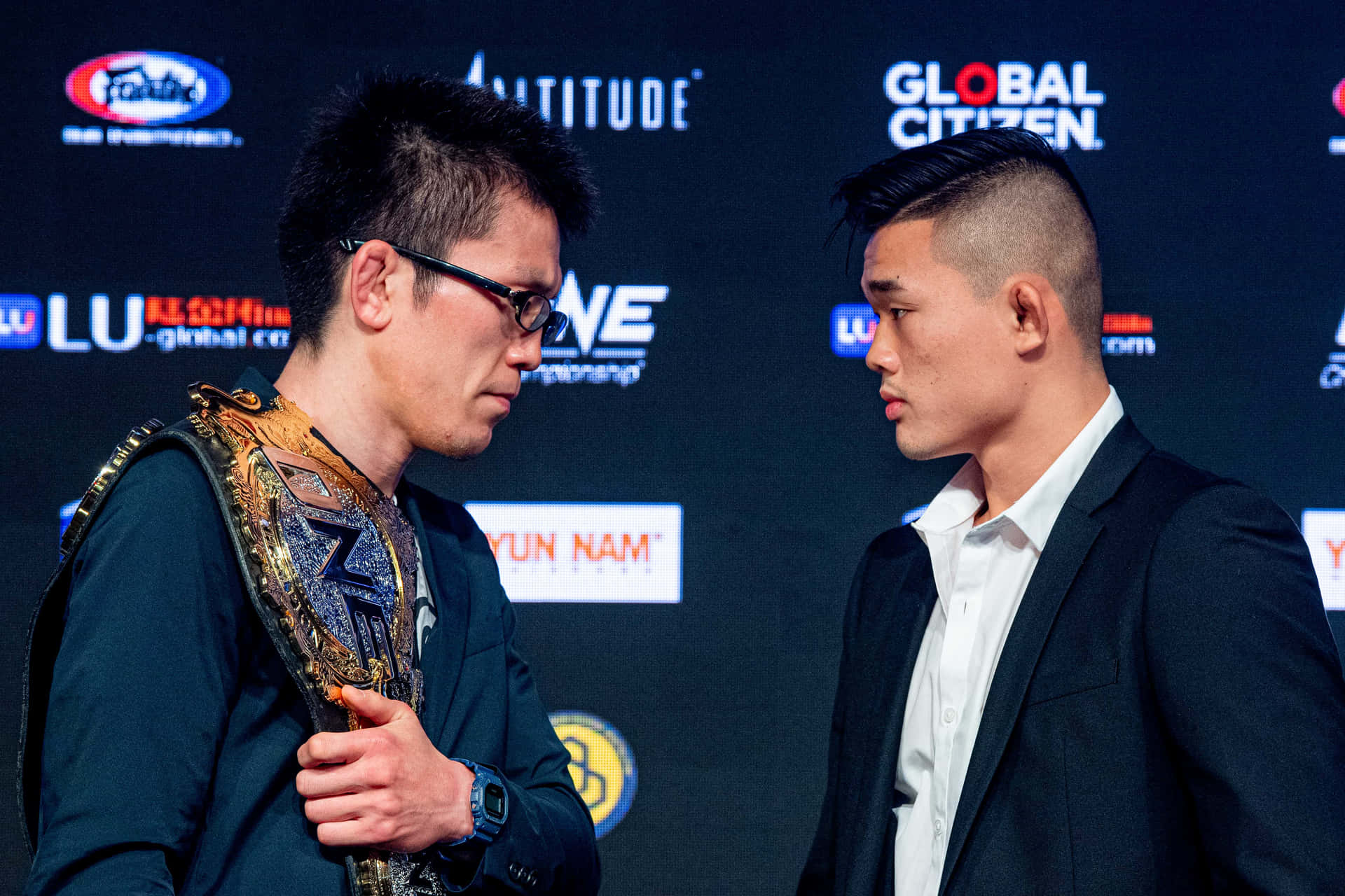 Shinya Aoki Christian Lee Press Conference Face Off Wallpaper