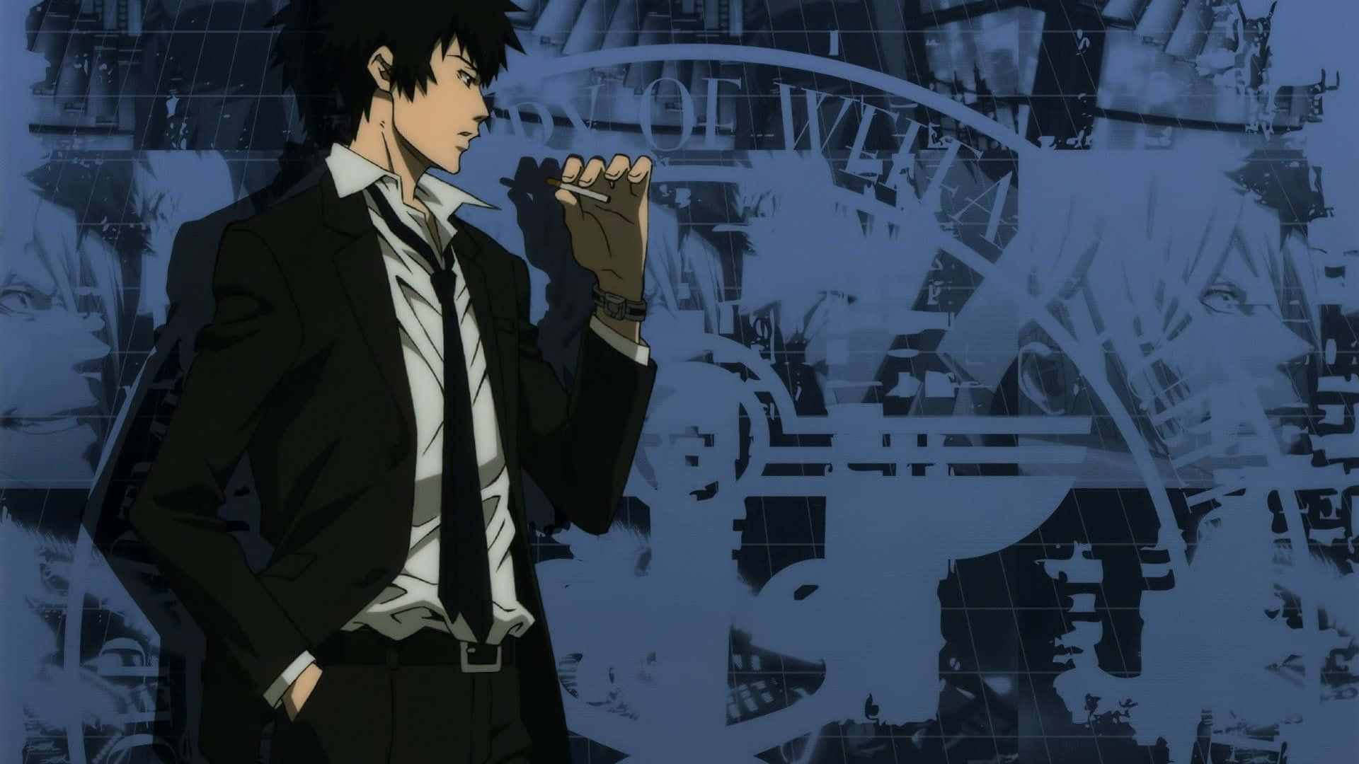 Shinya Kogami, a skilled detective in a dystopian world wallpaper. Wallpaper