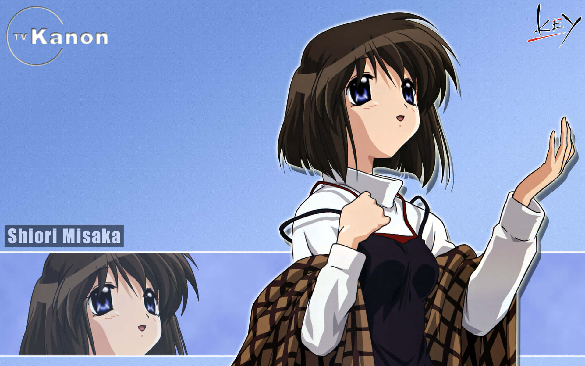 Shiori Misaka - Elegant Anime Character Wallpaper