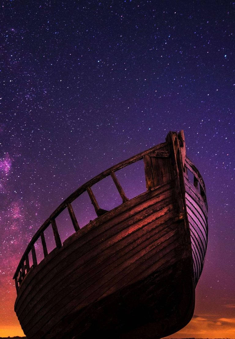 Ship And Starry Sky Ipad 2021 Background