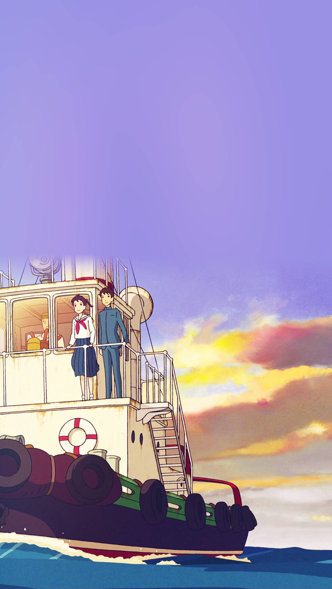 Ship From Up On Poppy Hill Background