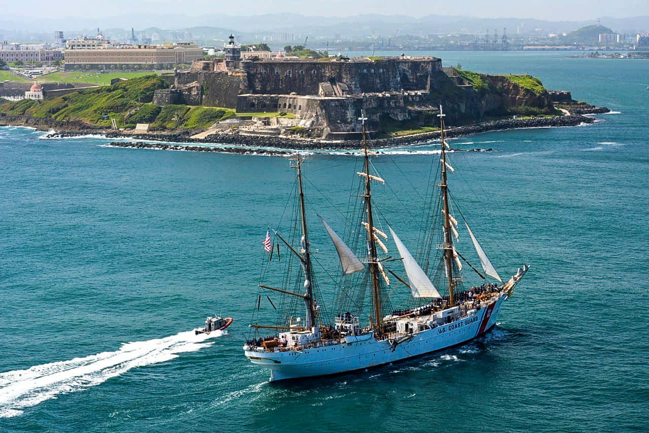Ship Heading To Castillo San Felipe Del Morro Picture