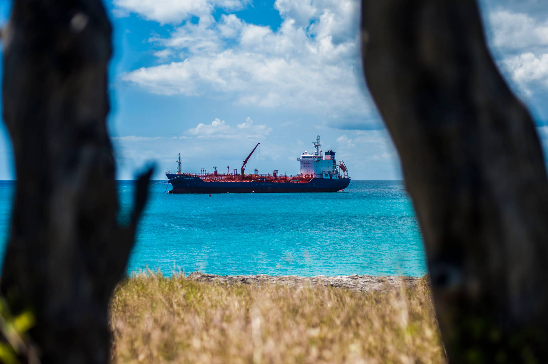 Ship Sailing On Barbados