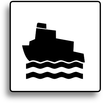 Ship Silhouette Icon PNG