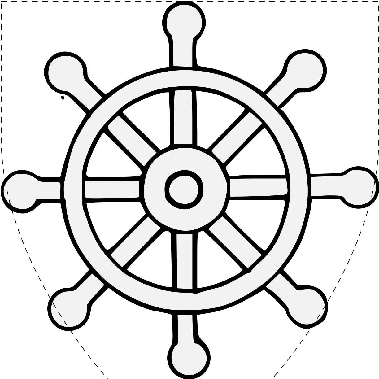 Ship Steering Wheel Vector PNG