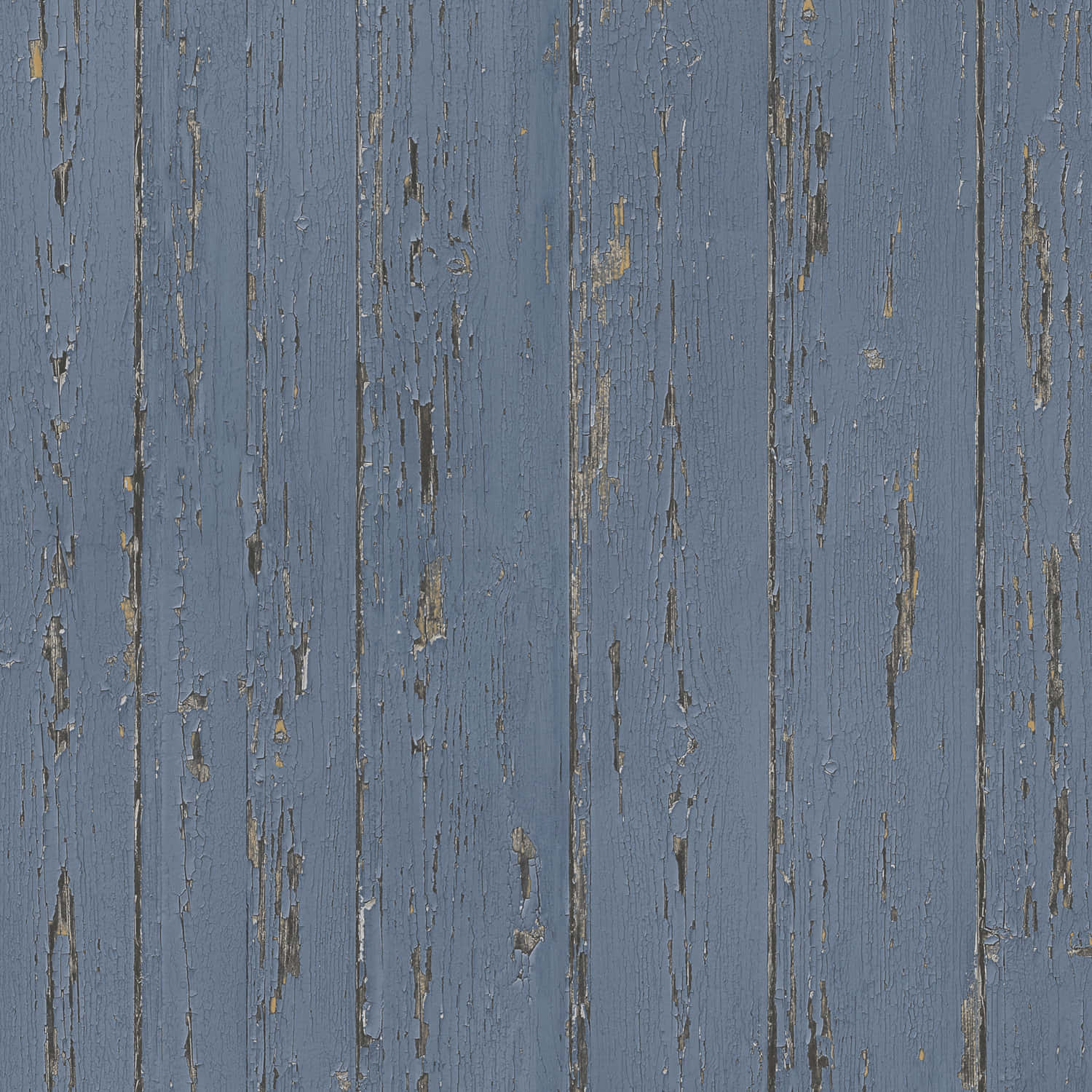 A Blue Painted Wooden Wall With A Yellow Paint