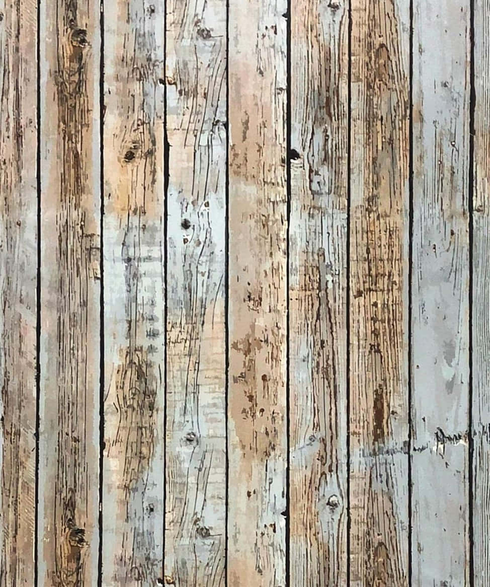 A Close Up Of A Wooden Fence With Paint On It