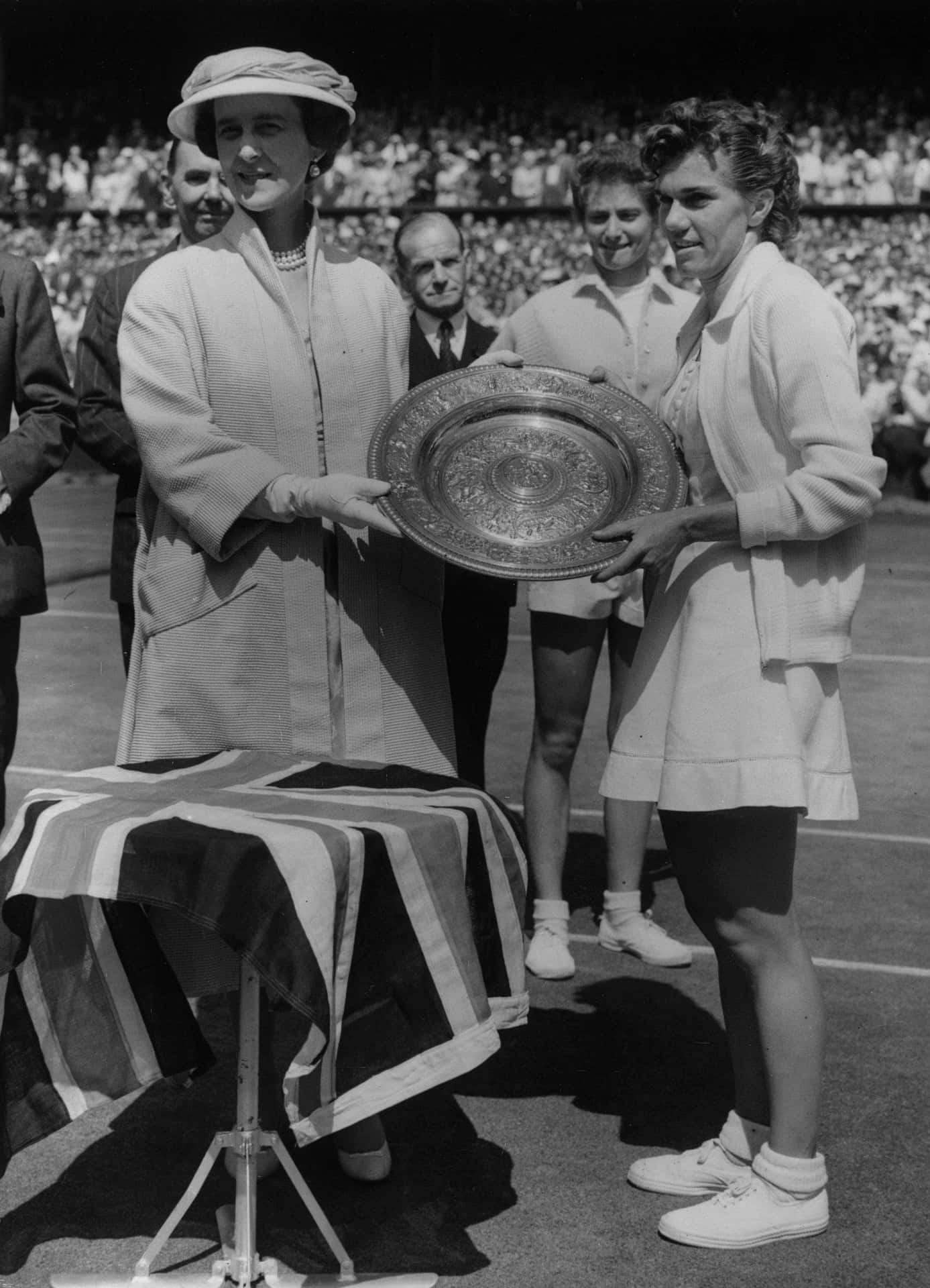 Shirley Fry Irvin 1956 Wimbledon Champion Background