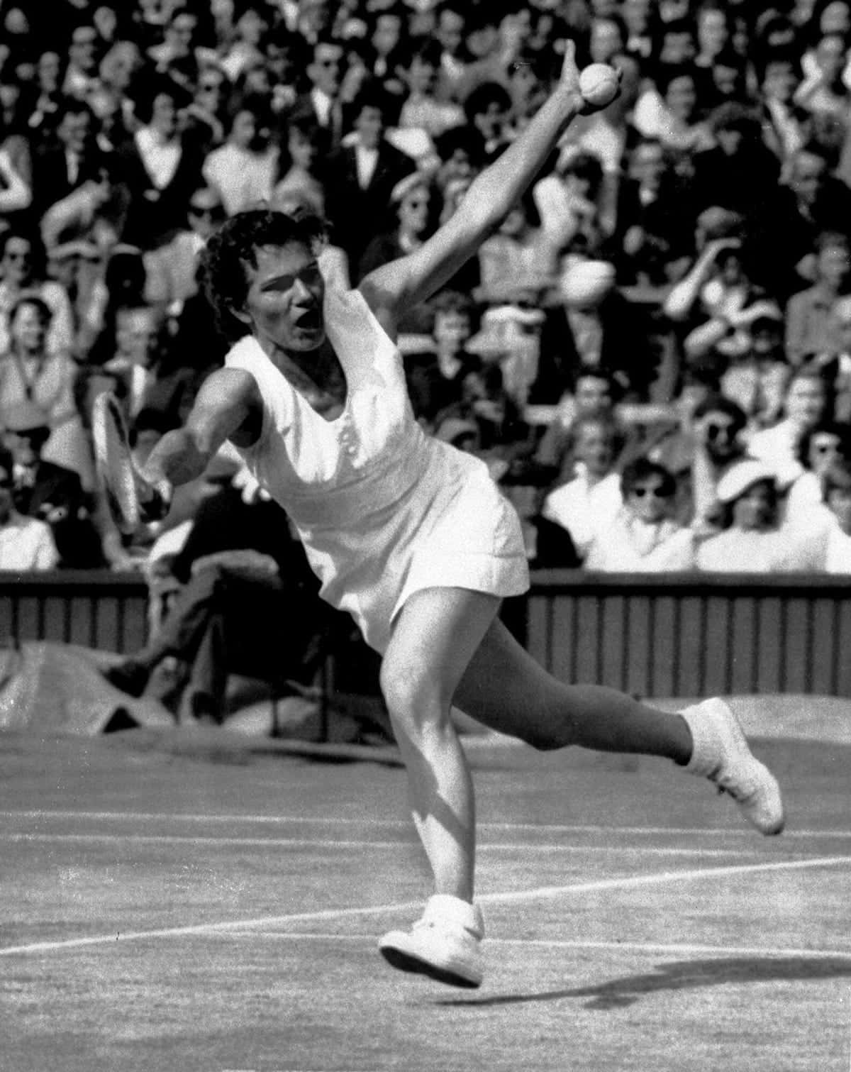 Shirley Fry Irvin amerikanske Tennis Legende Motiverende Tapet Wallpaper