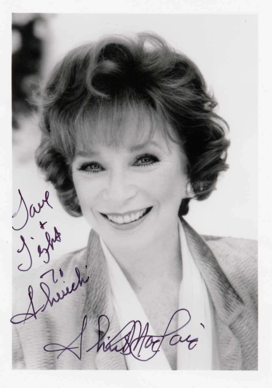 Shirley Maclaine Signed Photo Wallpaper