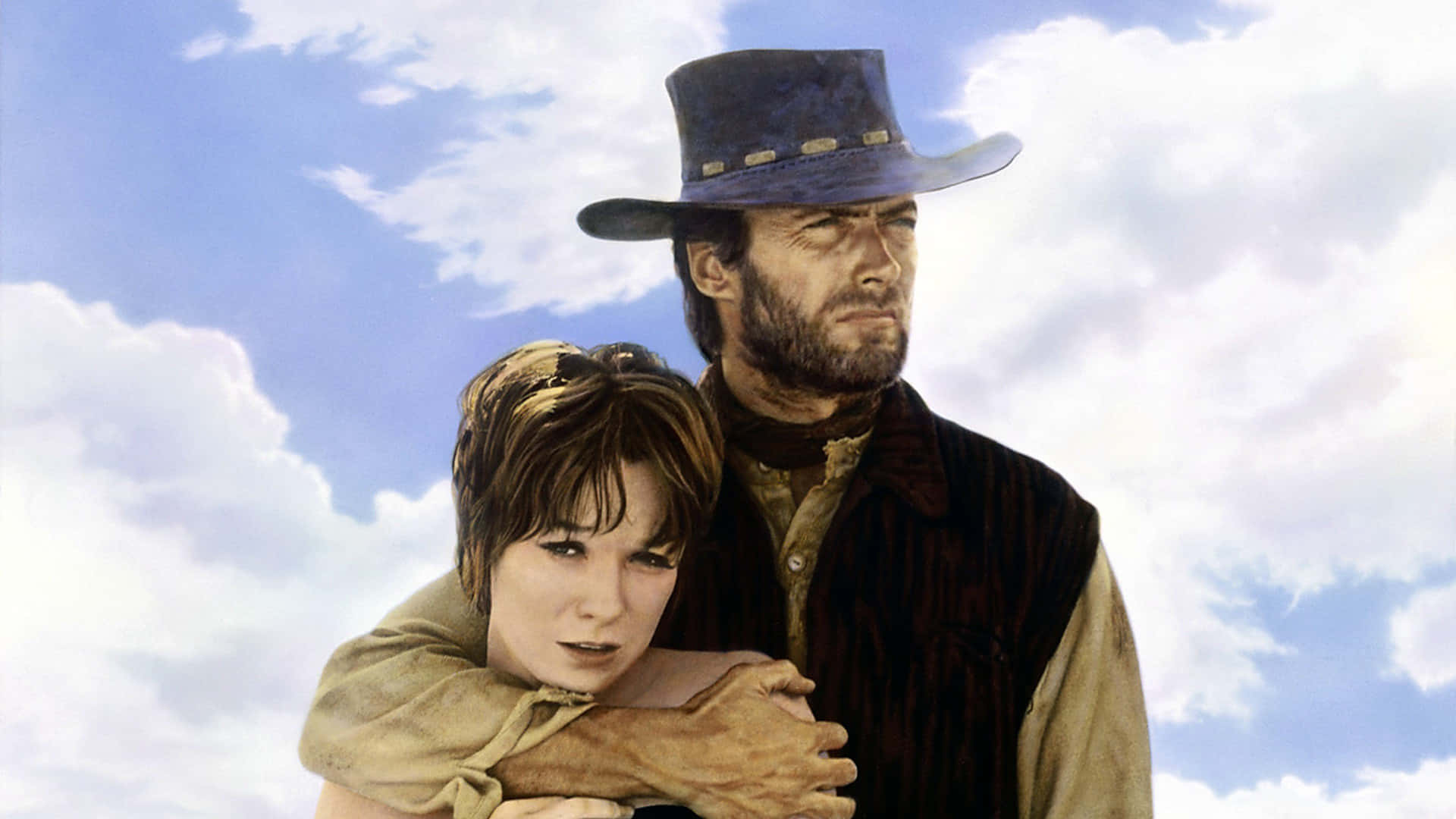 Shirley Maclaine With Clint Eastwood Wallpaper