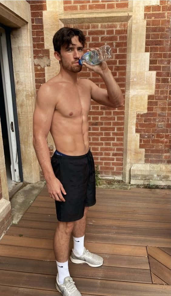 Shirtless Ben Chilwell Drinking Water Wallpaper