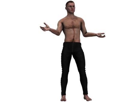 Shirtless Man Black Background PNG