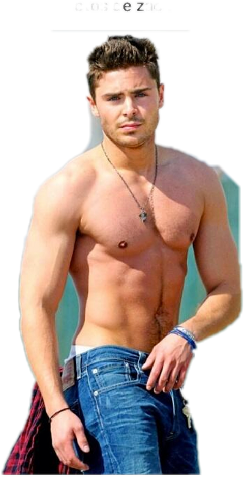 Shirtless Man Jeans Outdoors PNG