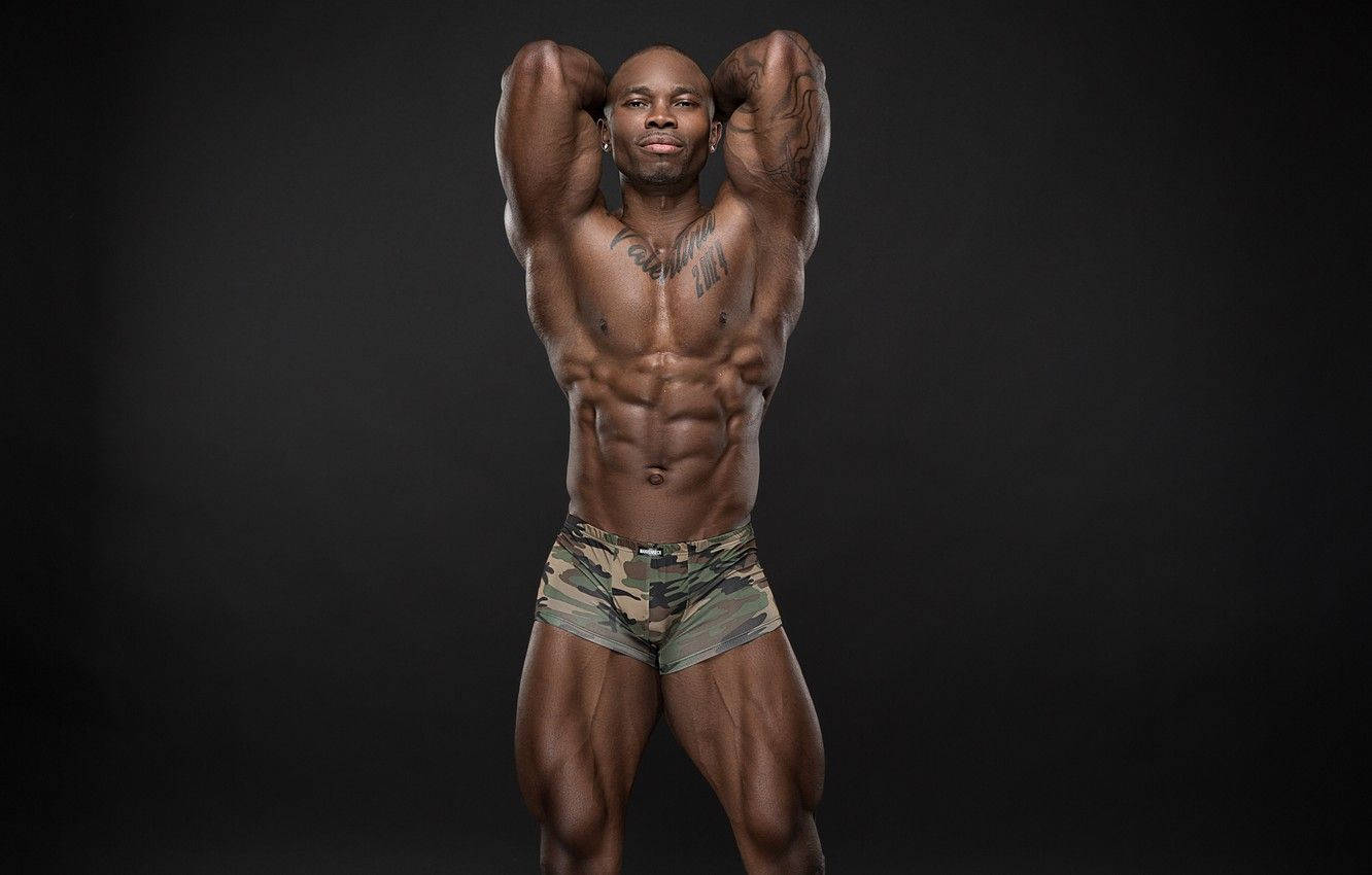 Shirtless Muscle Man Bodybuilder Wallpaper