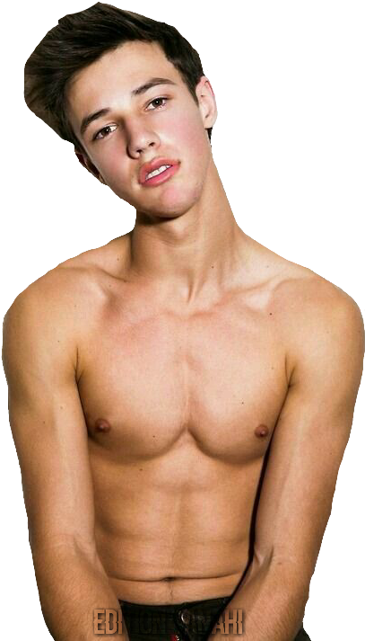 Shirtless Young Man Portrait PNG