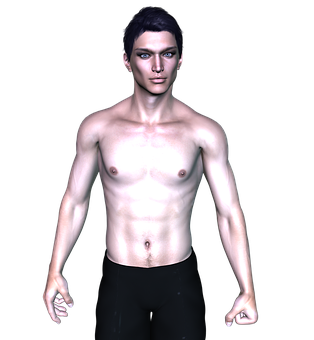 Shirtless3 D Male Model PNG