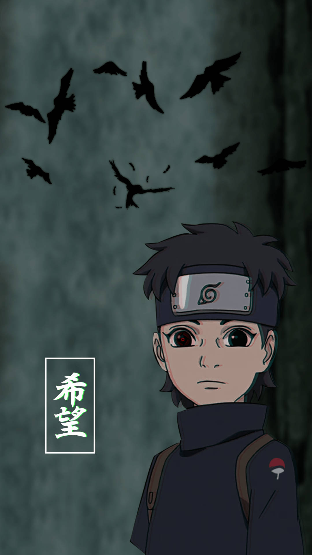 Shisuiuchiha Naruto Pájaros Negros. Fondo de pantalla