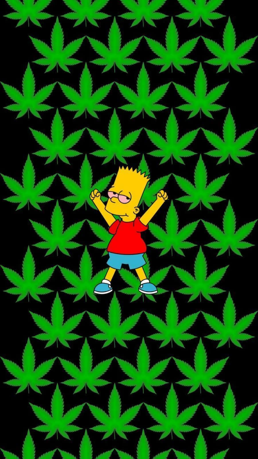 Shitte Dope Weed Simpson Wallpaper