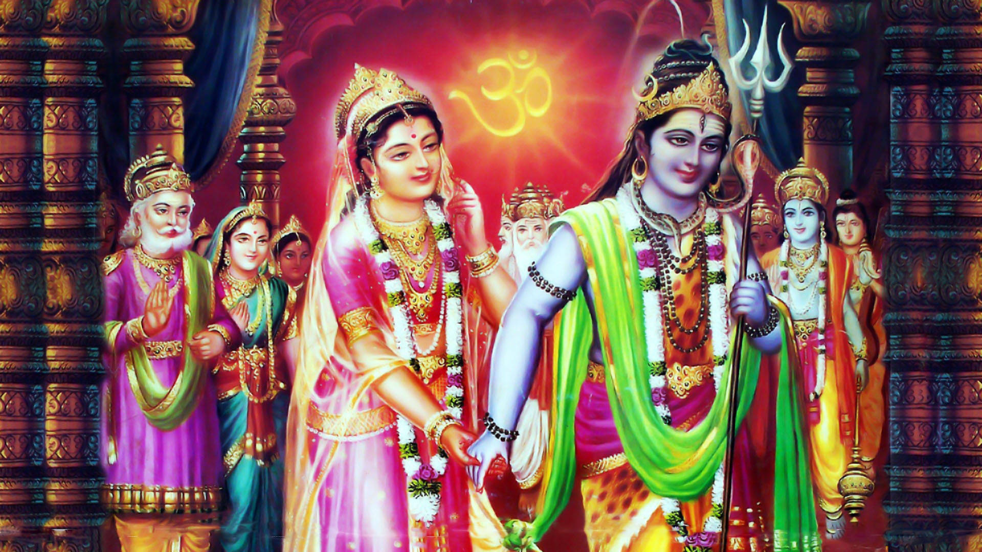 Download Shiv Parivar Marriage Shiva Parvati Wallpaper 