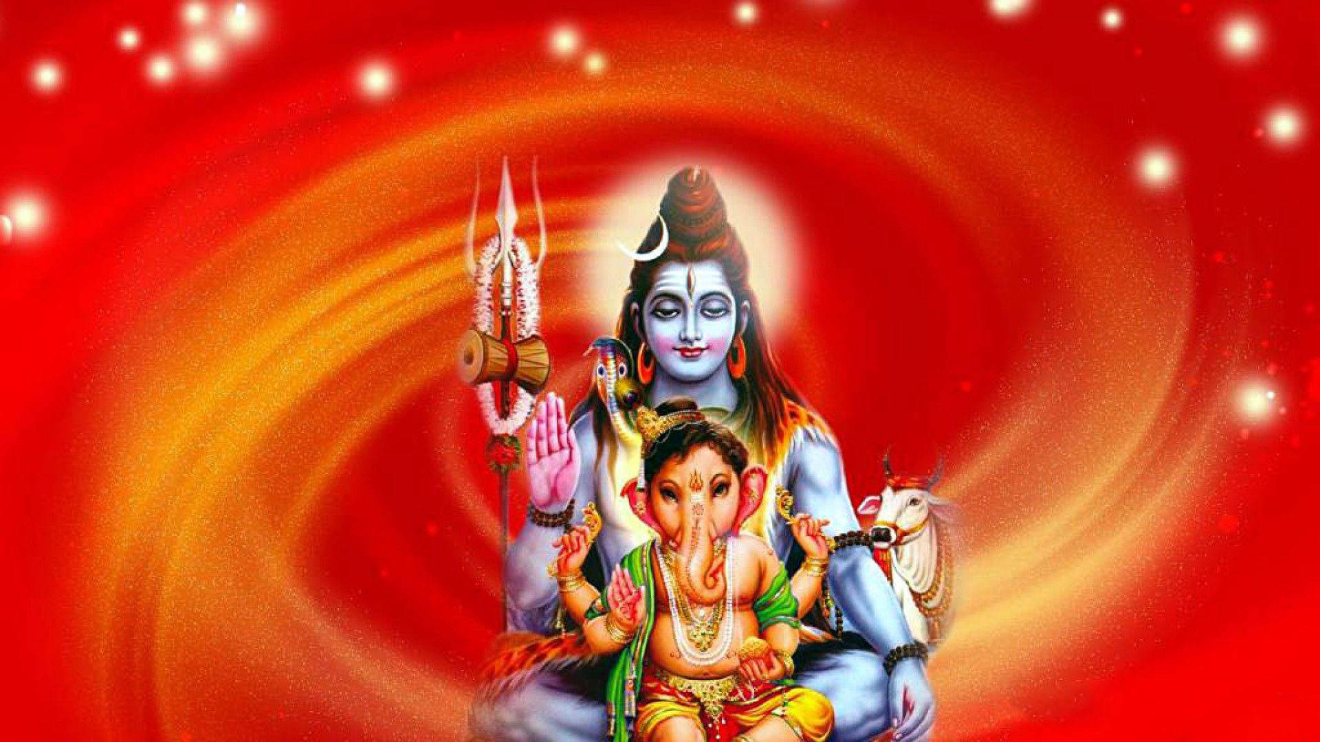 Shiv Parivar Shiva And Ganesha Sparkles