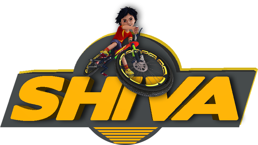 Shiva Animated Characteron Bike Logo PNG