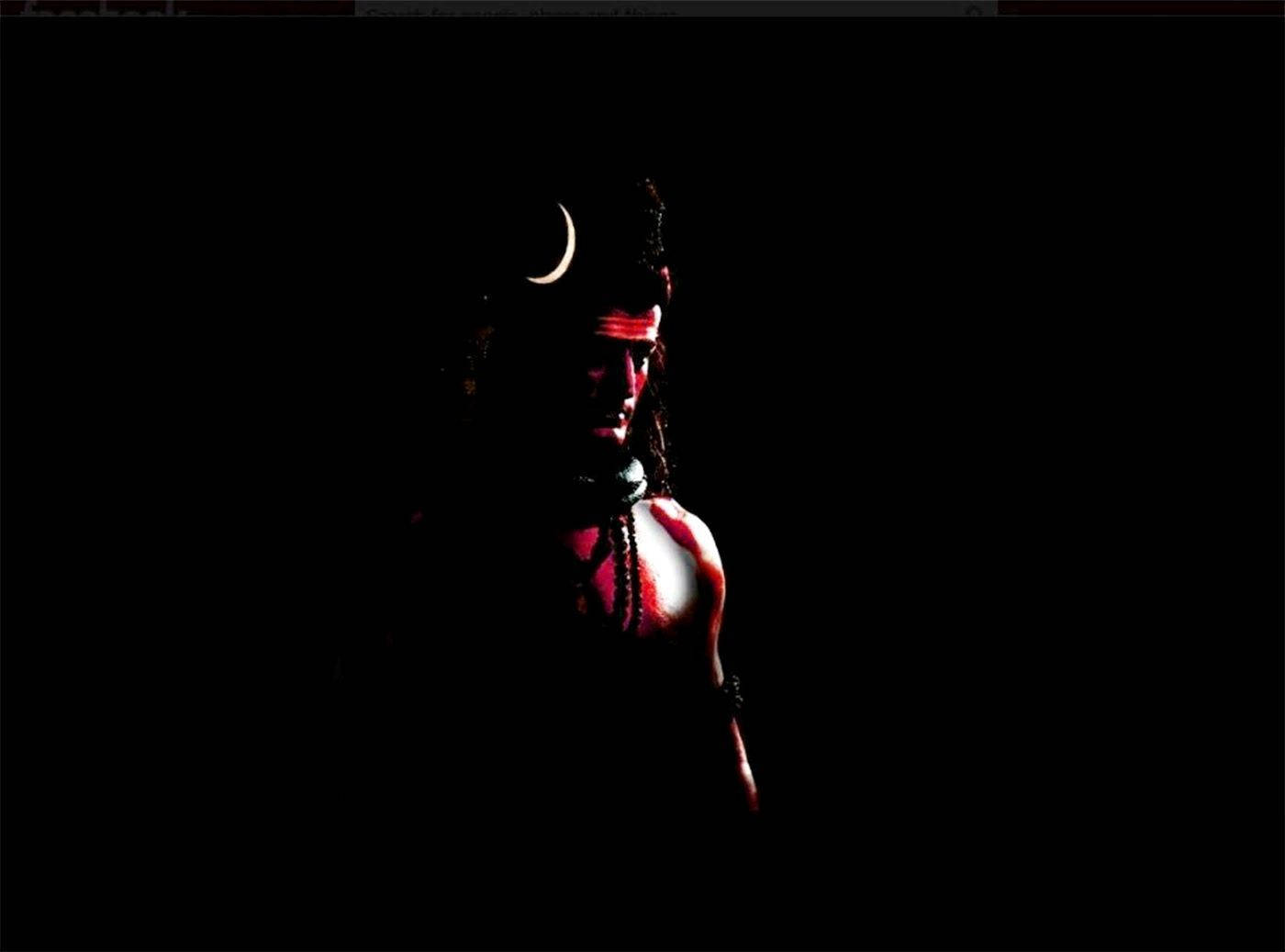 Shiva,el Deidad Hindú De Piel Negra Y Roja Fondo de pantalla