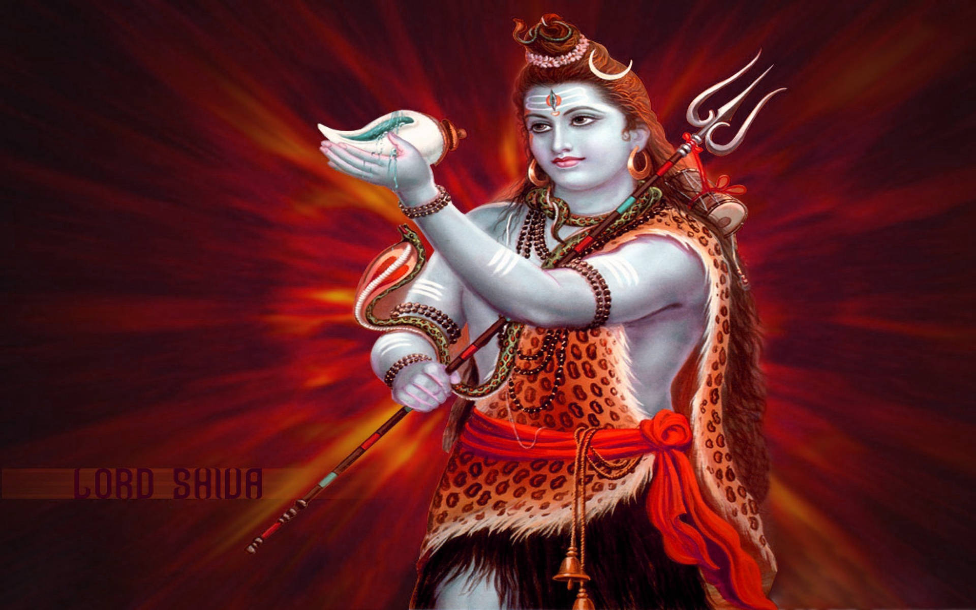 Shiva In Blazing Red