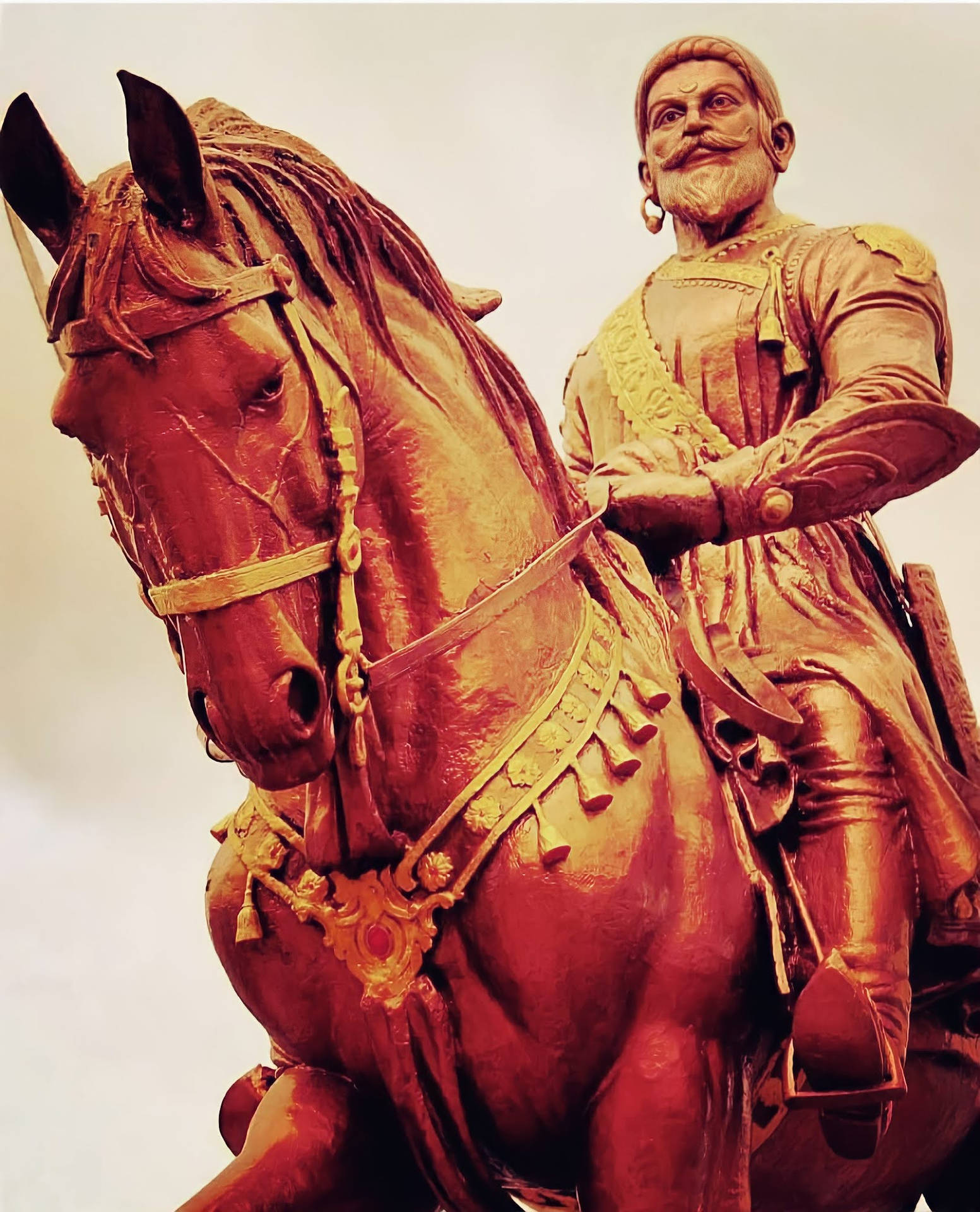 Shivaji Maharaj Ridning En Hest Wallpaper