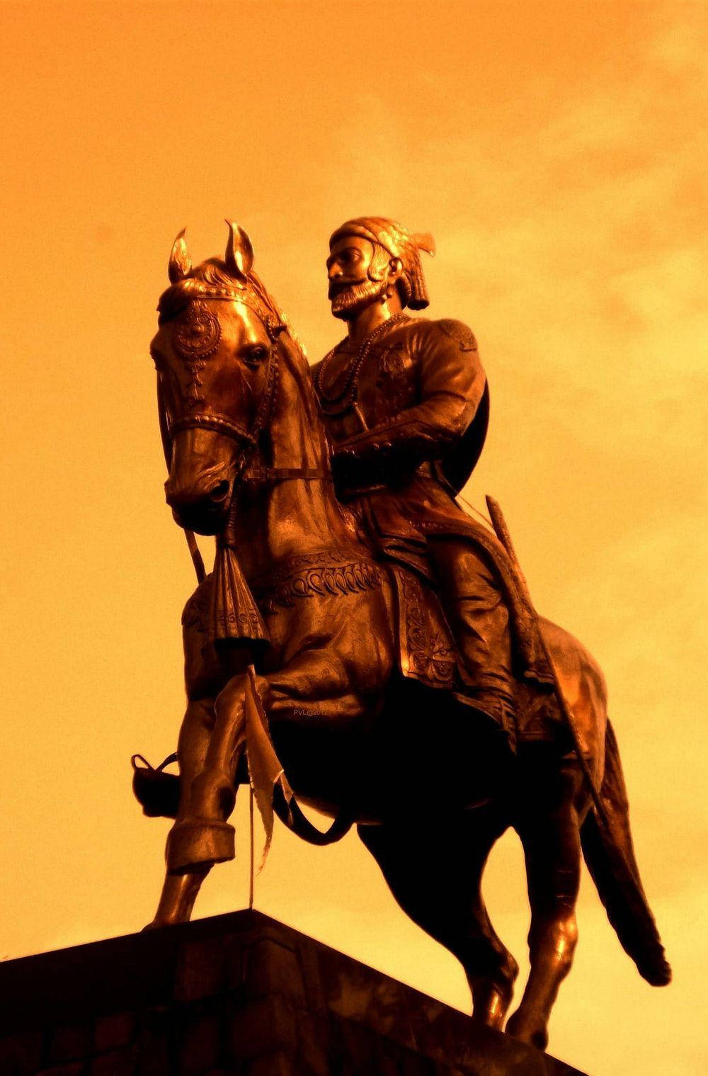 Download Shivaji Maharaj Statue Under Sunset Hd Wallpaper 