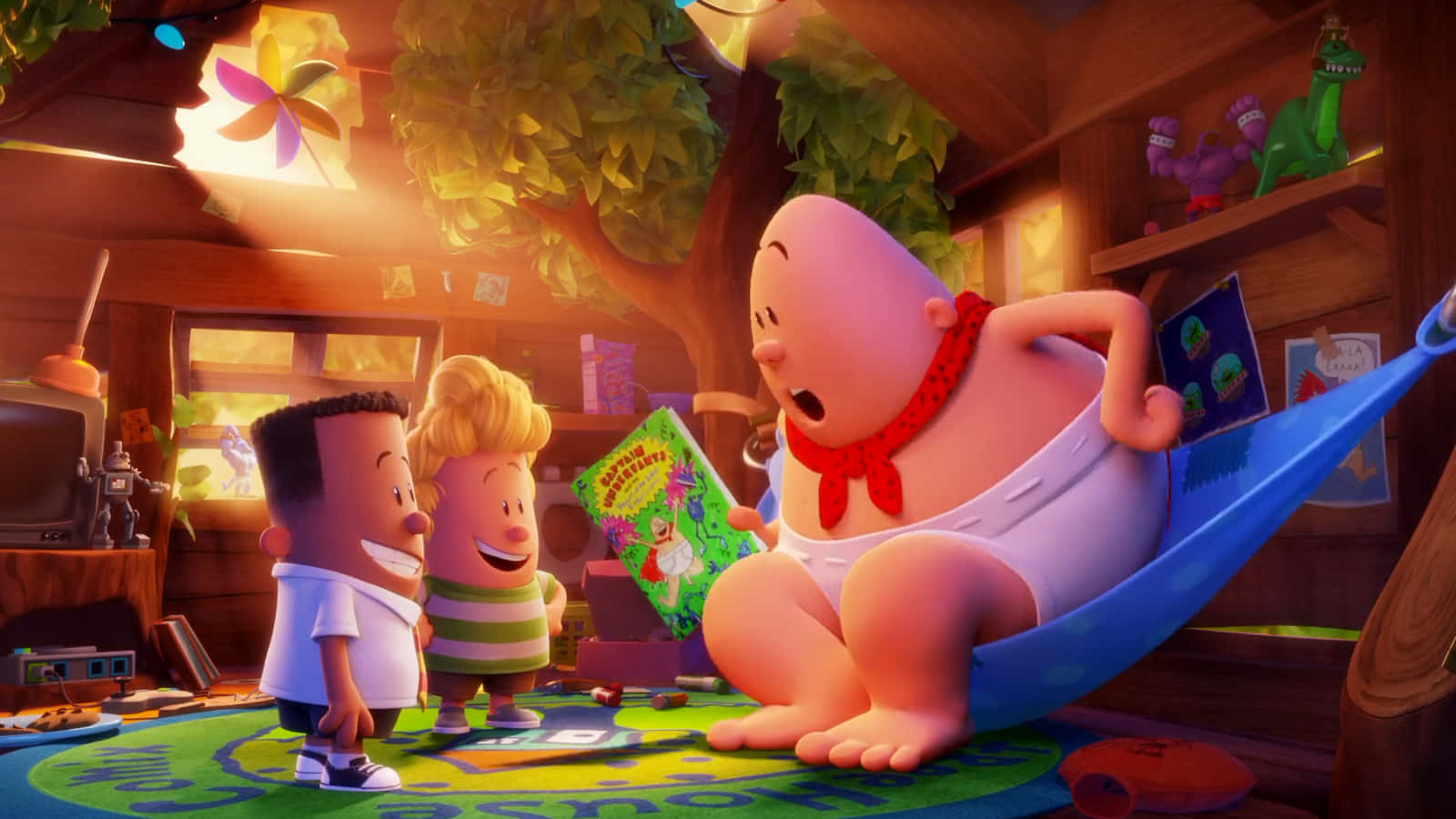 Shocked Captain Underpants: The First Epic Movie Wallpaper