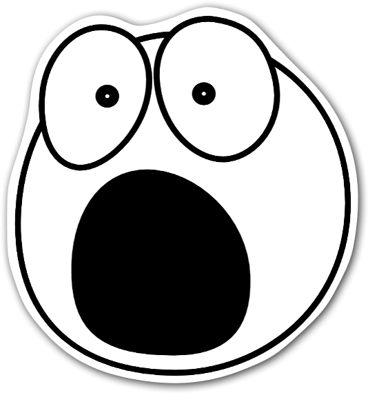 Shocked Face Cartoon Expression PNG