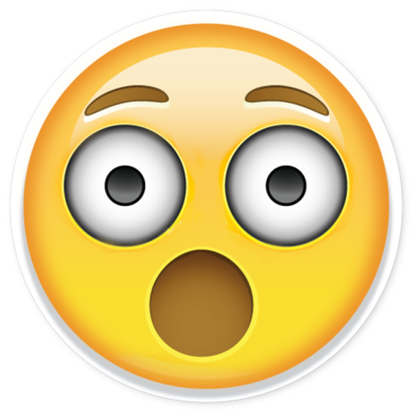 Shocked Face Emoji Expression PNG