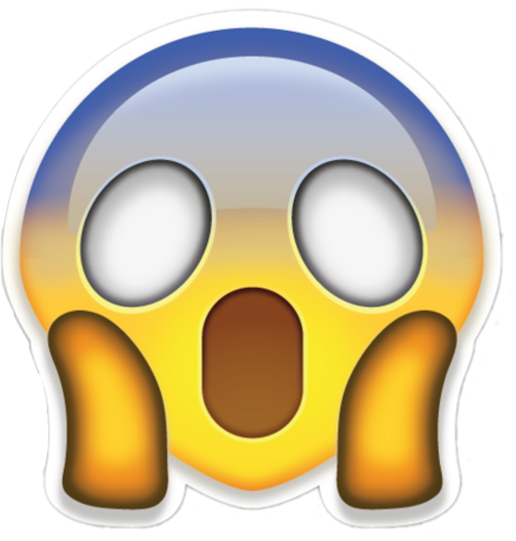 Shocked Face Emoji Graphic PNG