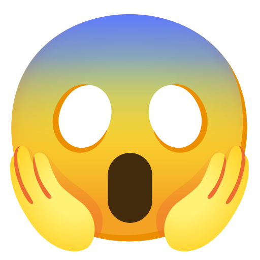 Shocked Face Emoji Graphic PNG