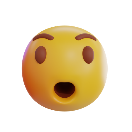 Shocked Face Emoji Graphic PNG