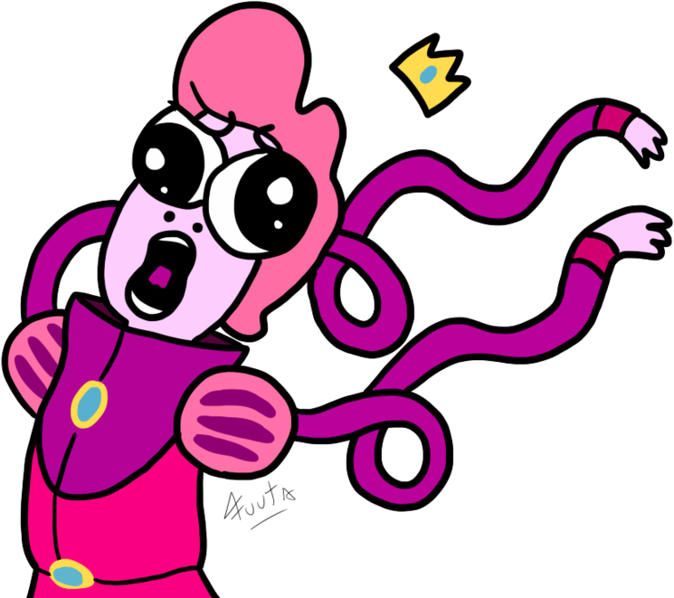 Shocked Octopus Cartoon Character PNG