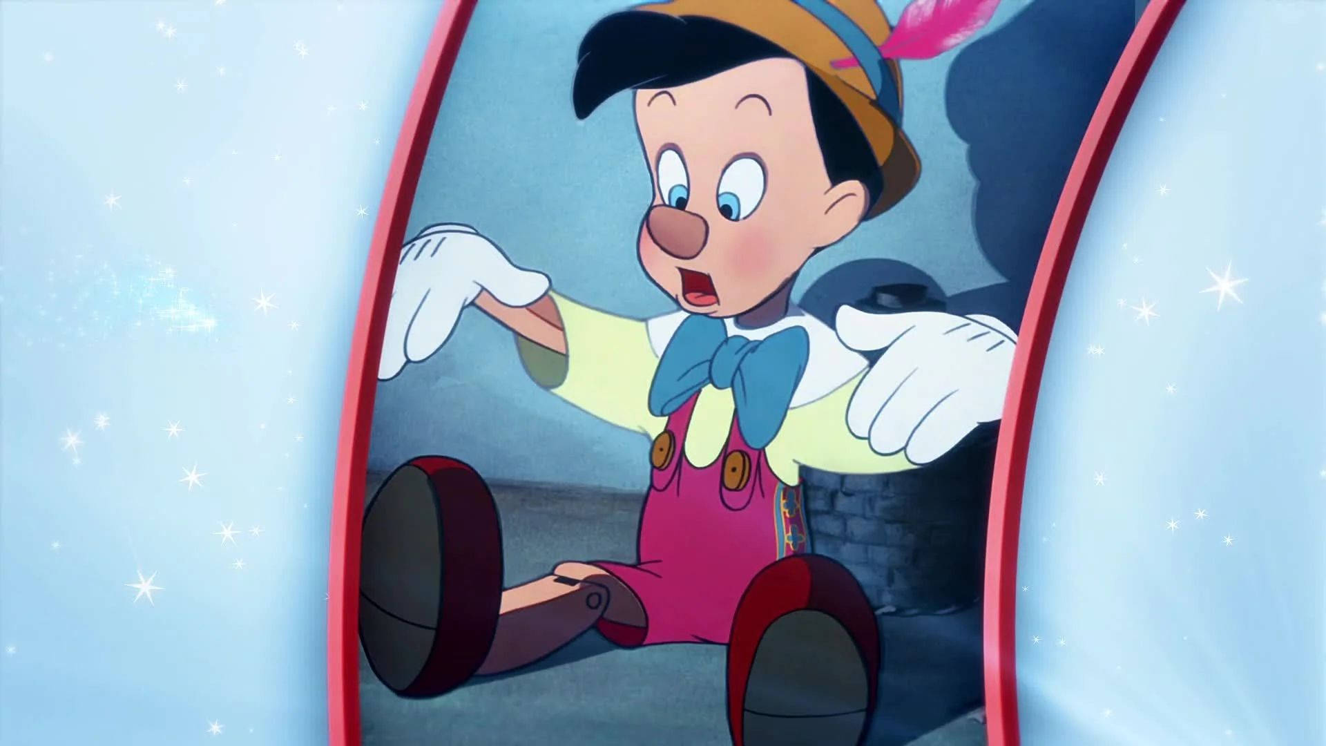Chokket Pinocchio-inspireret mønster Wallpaper
