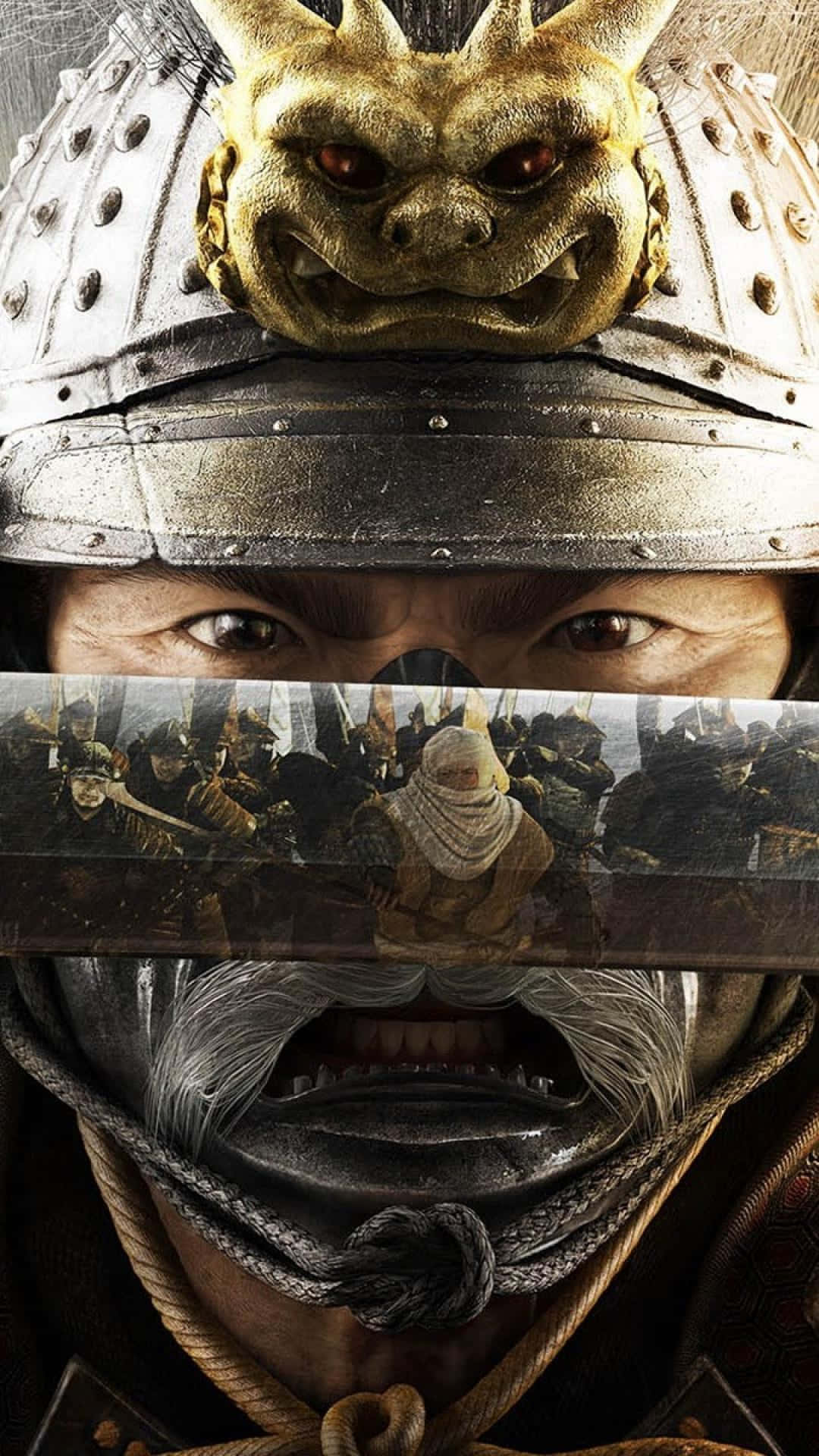 Majestic Shogun Warrior in Battle Wallpaper