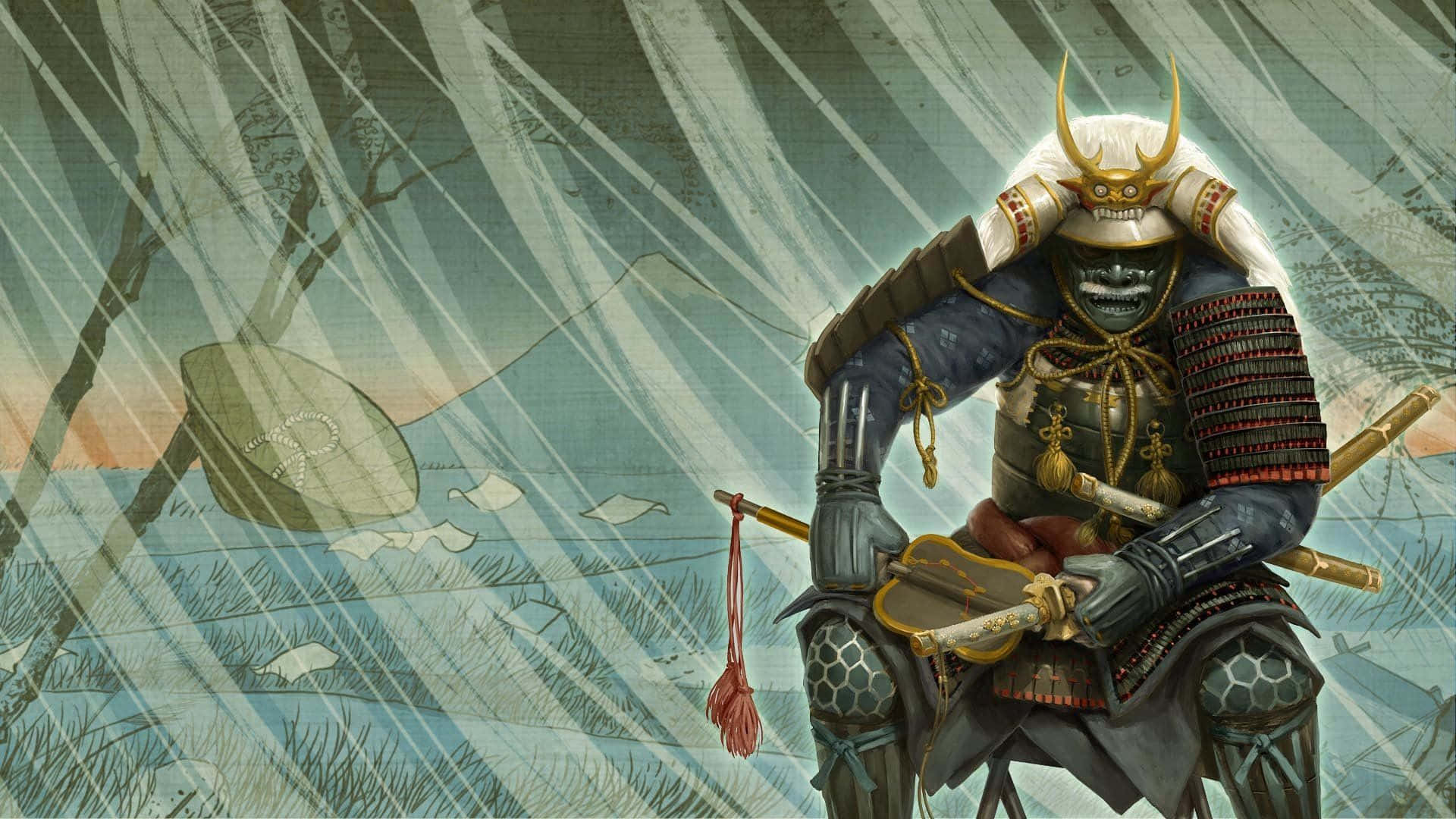Majestic Shogun on his mighty steed Wallpaper