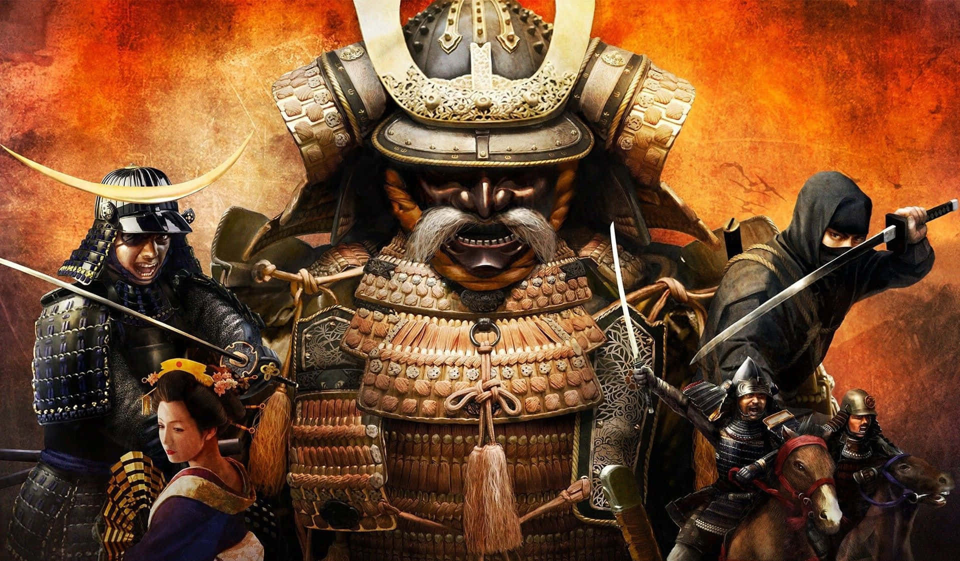Majestic Shogun in Full Armor Wallpaper