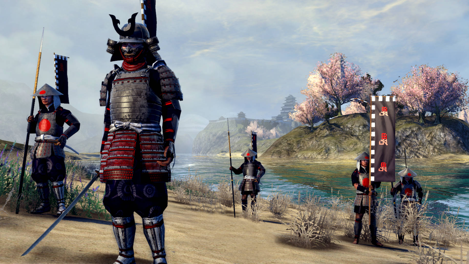 Shogun 2 Total War Knights On Stream Wallpaper