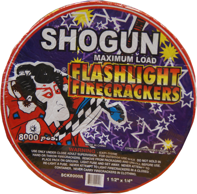 Shogun Flashlight Firecrackers8000 Pieces PNG
