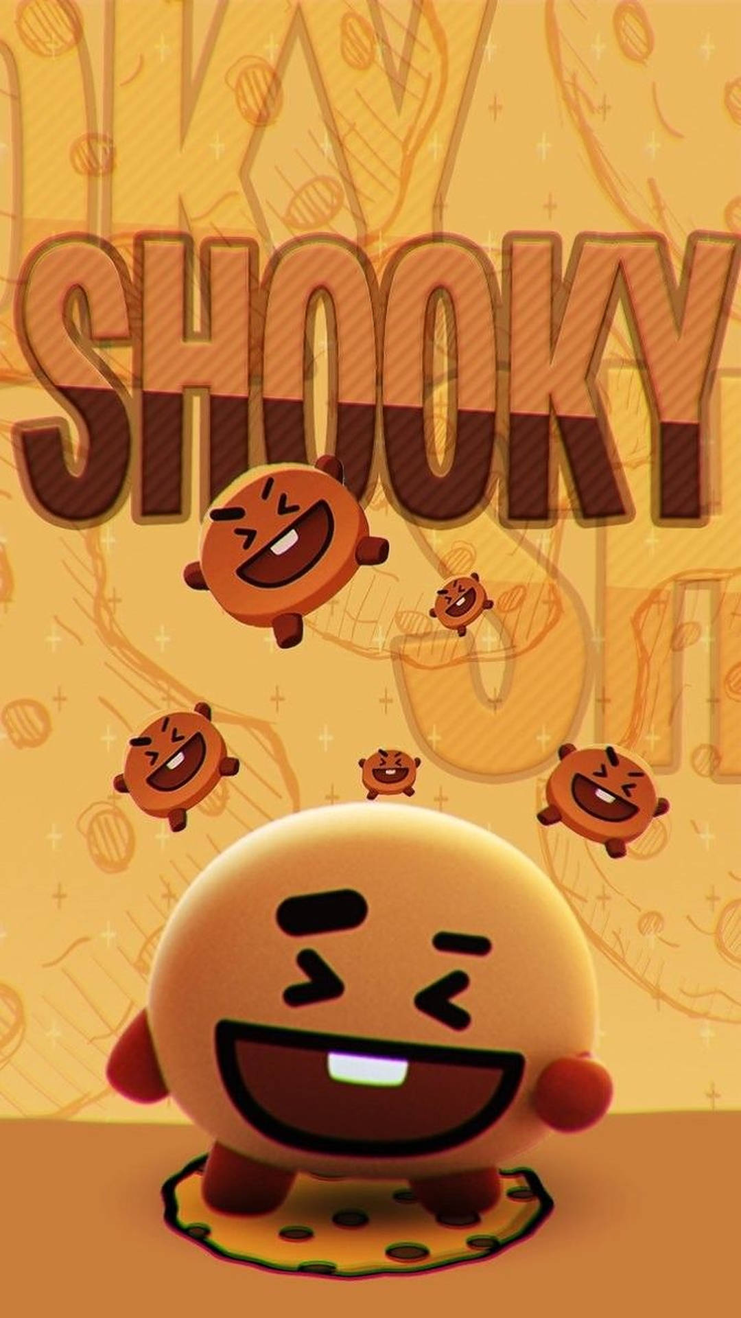 Shooky BT21 Poster Tapet: En sjov BT21-plakatvæg, designet til at gøre dit rum til at ligne Shooky! Wallpaper